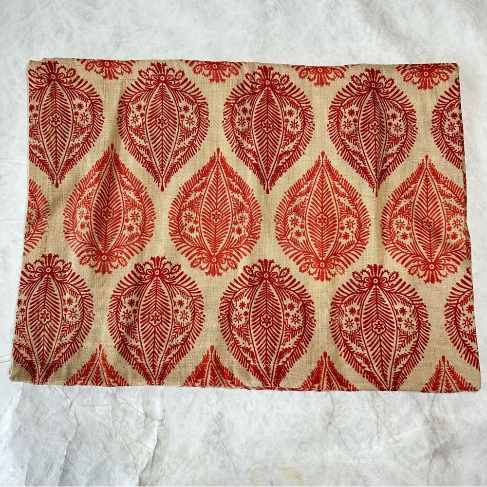 Domain Boho Leaf Print Ecru Jute Placemat Set of 4